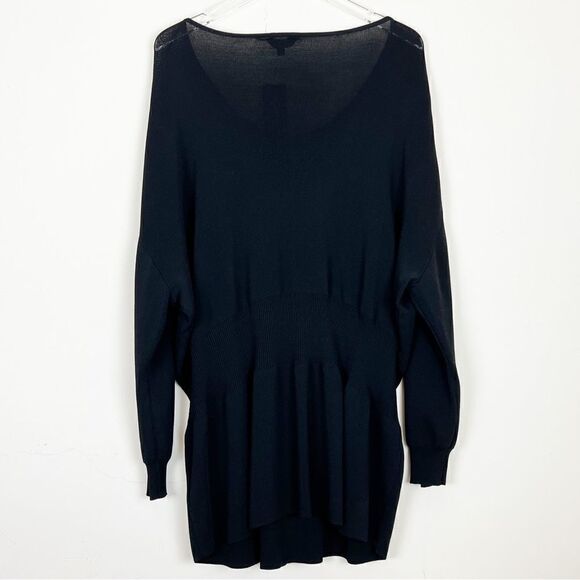 Simply Be Plus Size Dropped Waist Cinched Lace-Up Tunic Sweater, Size 28/30 - Picture 6 of 11